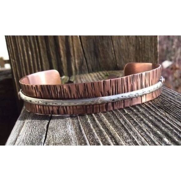 Mens Copper and Sterling Cuff, NWT - Picture 1 of 4